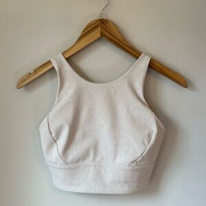 Lululemon High Neck Long Line Bra Embossed Size 6